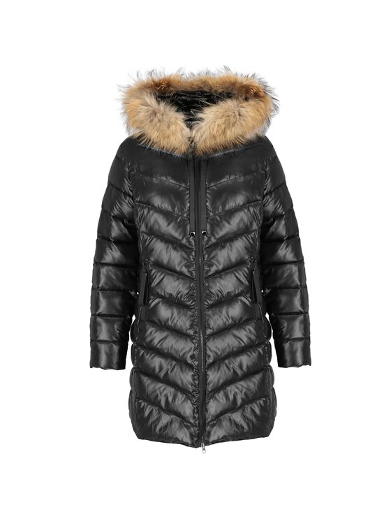 Perso Perso Kurtka damska BLH220036FR Czarny Regular Fit