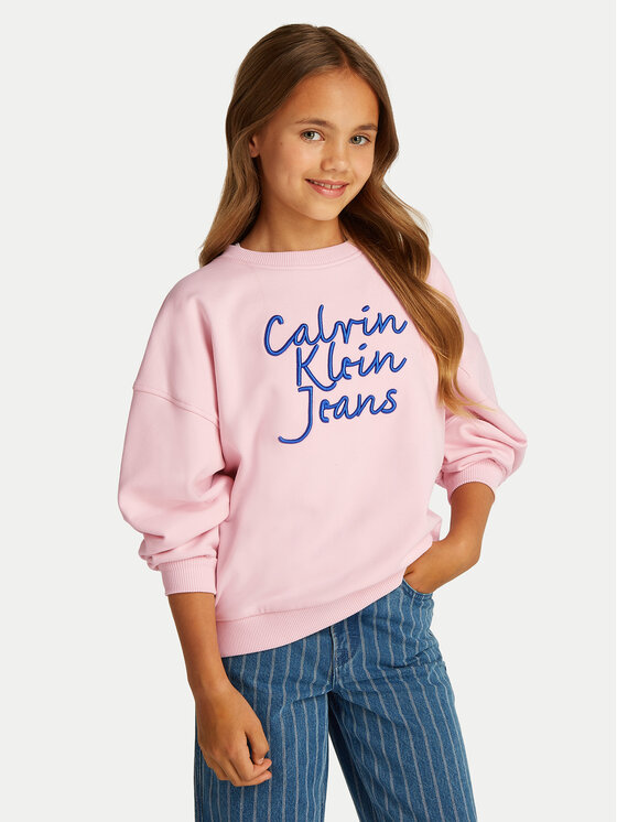 Gyerek Pulóver Calvin Klein Jeans, Méret: 8Y, Rózsaszín, IG0IG02760