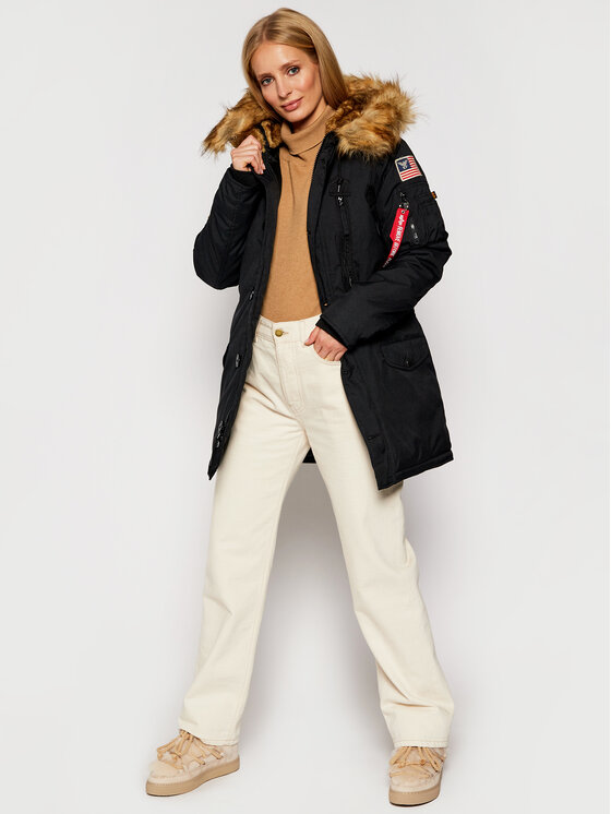 Alpha Industries Alpha Industries Kurtka zimowa Polar 123002 Czarny Regular Fit