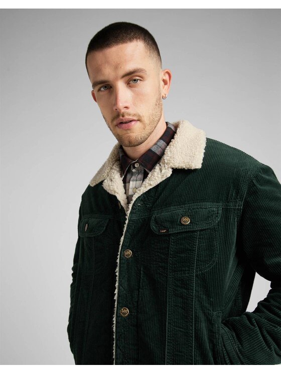 Lee Lee Kurtka zimowa SHERPA JACKET Zielony Regular Fit