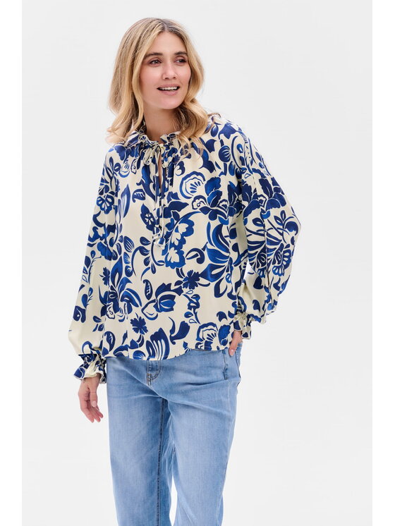 blue shadow blue shadow Bluzka Bohemian Niebieski Regular Fit