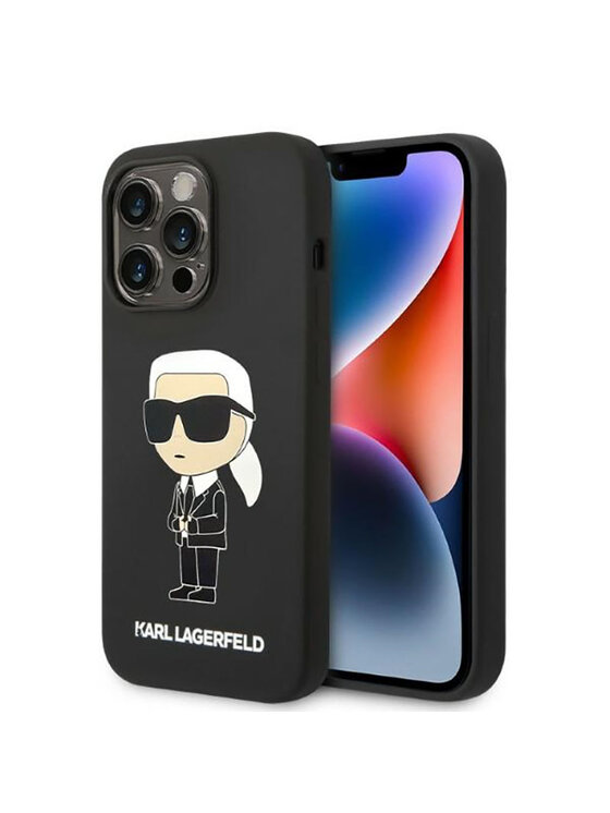 KARL LAGERFELD KARL LAGERFELD Etui na telefon Silicone NFT Ikonik MagSafe Czarny