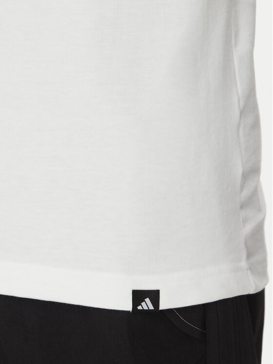 adidas adidas T-krekls Lounge Slide Graphic JJ4002 Balts Regular Fit