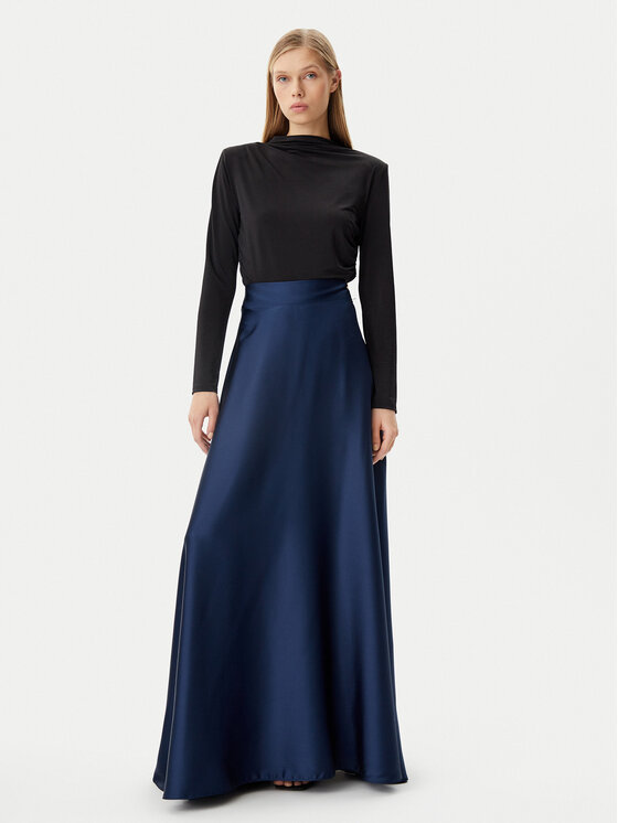Rinascimento Rinascimento Maxi sukňa CFC0122686003 Tmavomodrá Regular Fit