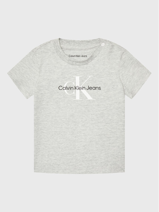 Calvin Klein Jeans T-krekls Monogram IN0IN00001 Pelēks Regular Fit