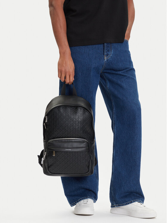 Calvin Klein Calvin Klein Rucsac Emblem Emboss Round Backpack LV04D3202G Negru