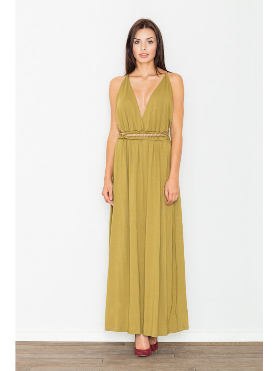 FIGL FIGL Φόρεμα M483 Χακί Regular Fit