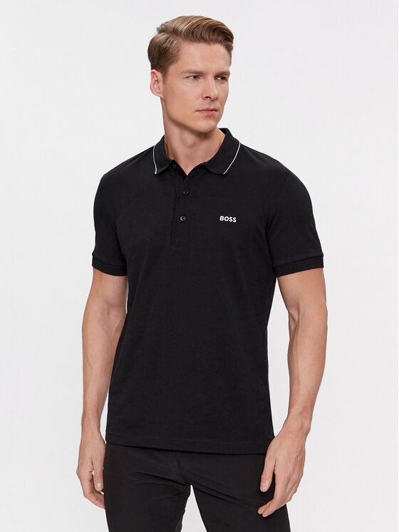 Boss Polo Paule 4 50506195 Melns Slim Fit