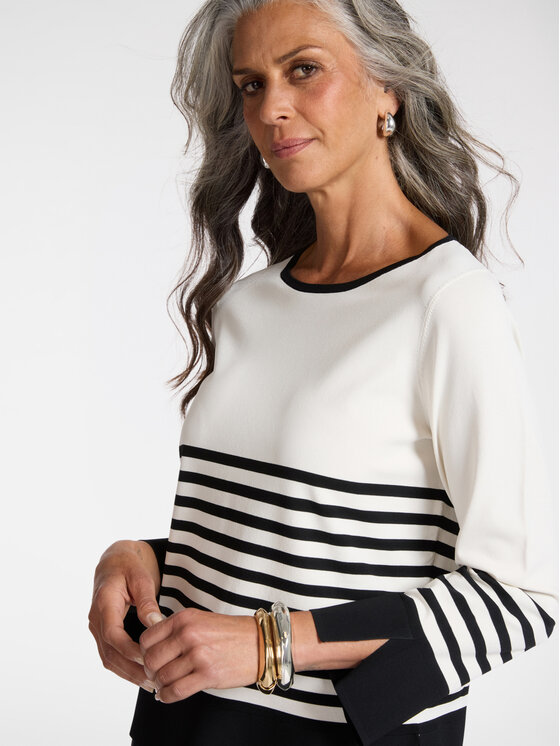 Elena Mirò Elena Mirò Sweter M561Z000702N0A1 Biały Regular Fit