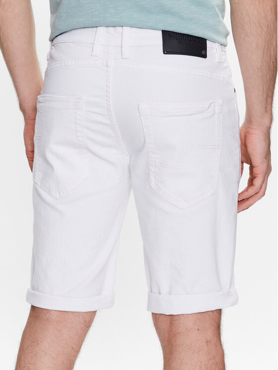 INDICODE INDICODE Pantaloni scurți de blugi Kaden 70-100 Alb Regular Fit