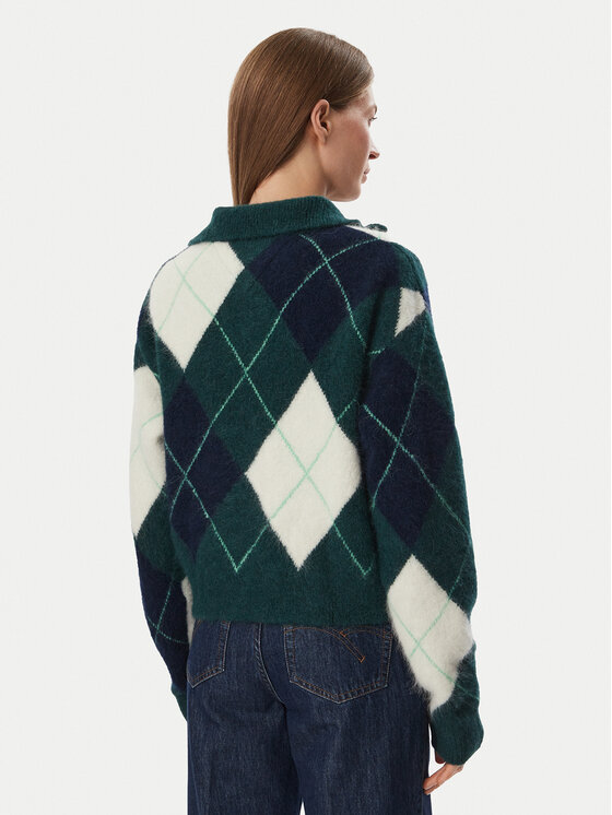 Tommy Jeans Tommy Jeans Megztinis Fluffy DW0DW23351 Tamsiai žalia Regular Fit