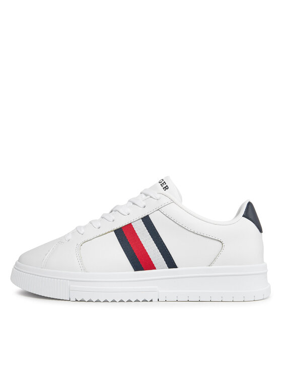 Tommy Hilfiger Tommy Hilfiger Sneakersy Supercup Lth Stripes Ess FM0FM04895 Biały