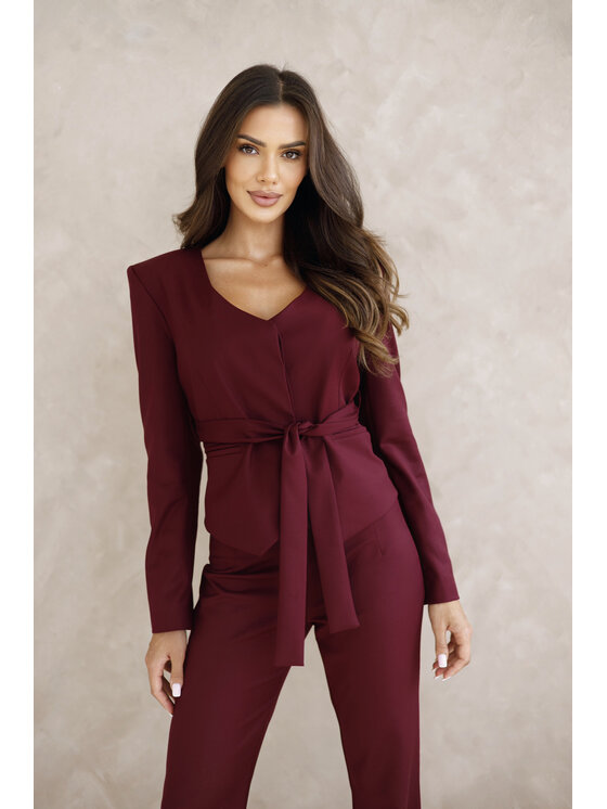 LilaLou LilaLou Garnitur Giselle Bordowy Regular Fit