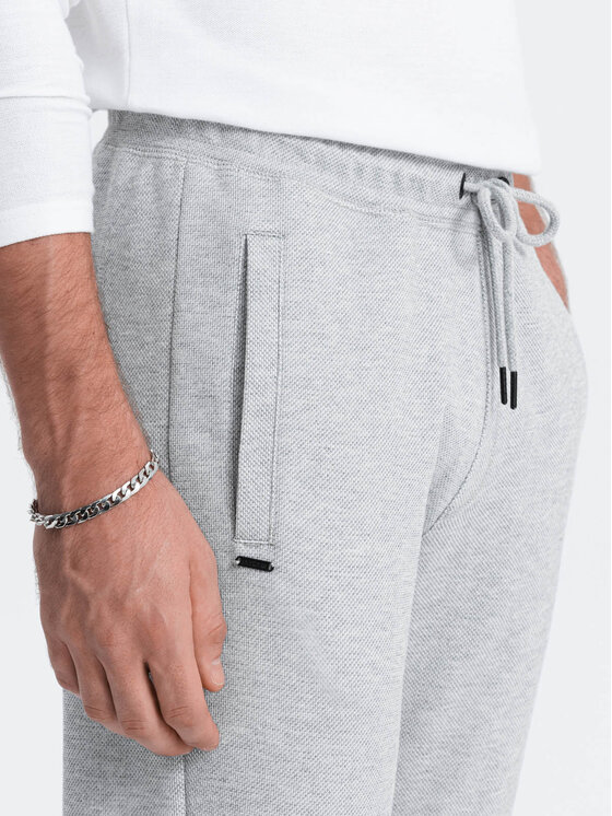 Ombre Ombre Teplákové kalhoty OM-PASK-0166 Šedá Carrot Fit
