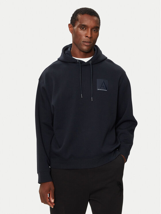 Armani Exchange Mikina 6DZMJB ZJNKZ 1510 Tmavomodrá Regular Fit