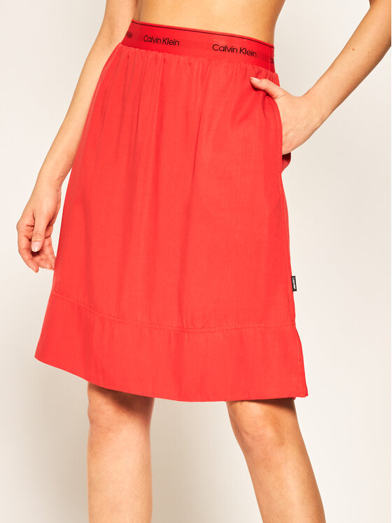 Calvin Klein Calvin Klein Gonna a trapezio Washed Tencell Elastic K20K201781 Rosso Regular Fit