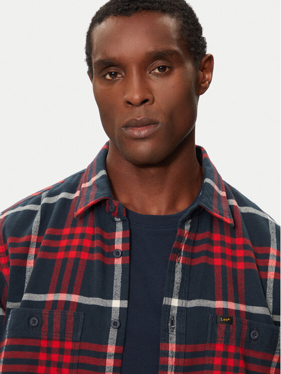 Lee Lee Koszula Worker 2.0 112355647 Granatowy Relaxed Fit