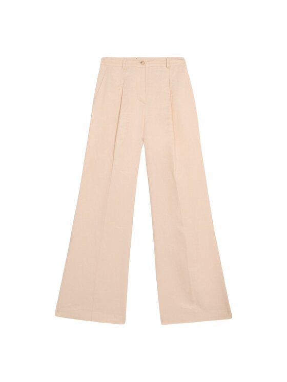 Oltre Oltre Pantaloni di tessuto P086R008738N002 Écru Baggy Fit