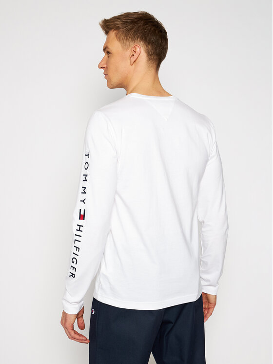 Tommy Hilfiger Tommy Hilfiger Longsleeve krekls Logo MW0MW09096 Balts Regular Fit