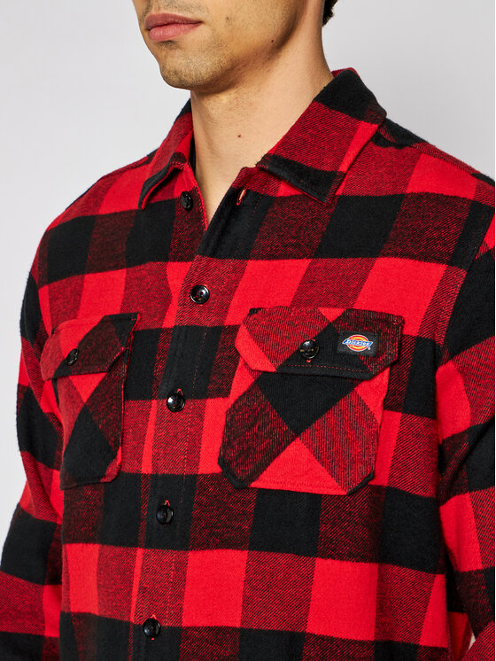 Dickies Dickies Риза Unisex New Sacramento DK0A4XDZRDX Червен Regular Fit