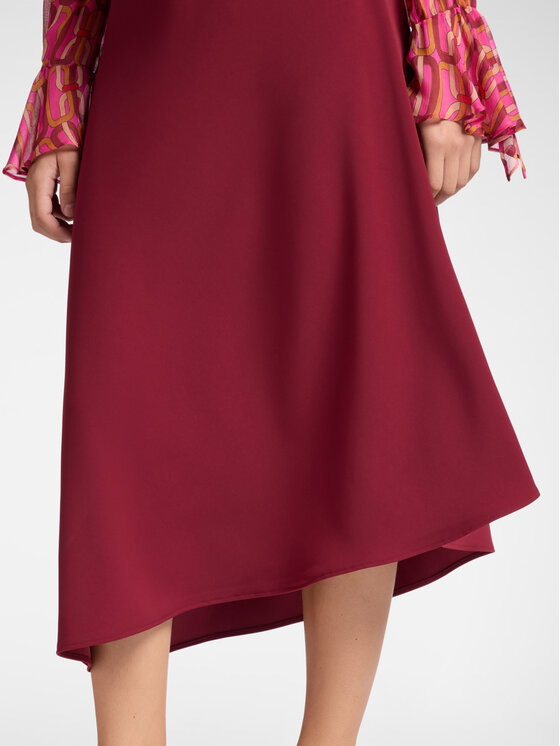 Elena Mirò Elena Mirò Gonna midi 1049P000060N067 Bordeaux A-Line Fit