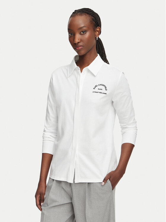 KARL LAGERFELD Cămașă B3W11025 Alb Regular Fit