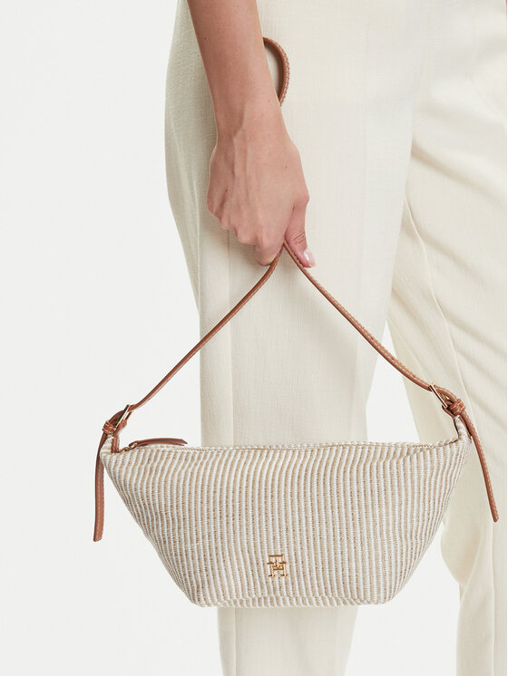 Tommy Hilfiger Tommy Hilfiger Handtasche Th Premium Beach Le Sling Bag AW0AW17177 Beige