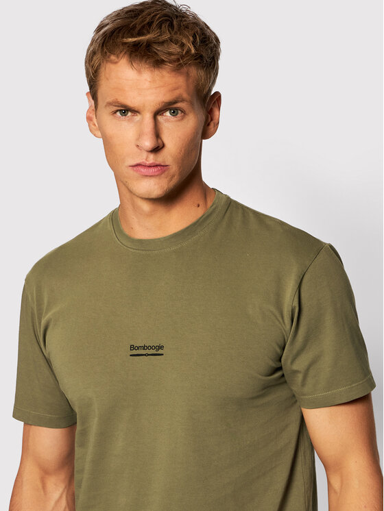 Bomboogie Marškinėliai TM7220TJORI Žalia Regular Fit