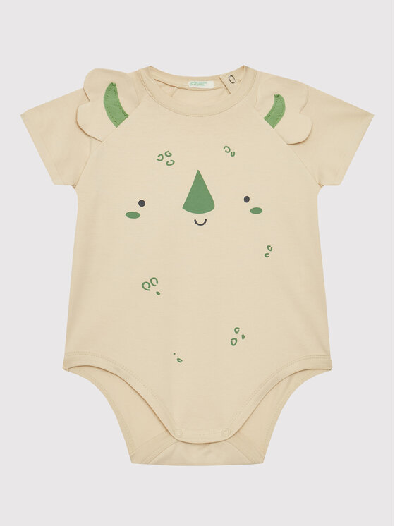 United Colors Of Benetton Body dziecięce 3P4ZAB001 Beżowy Regular Fit