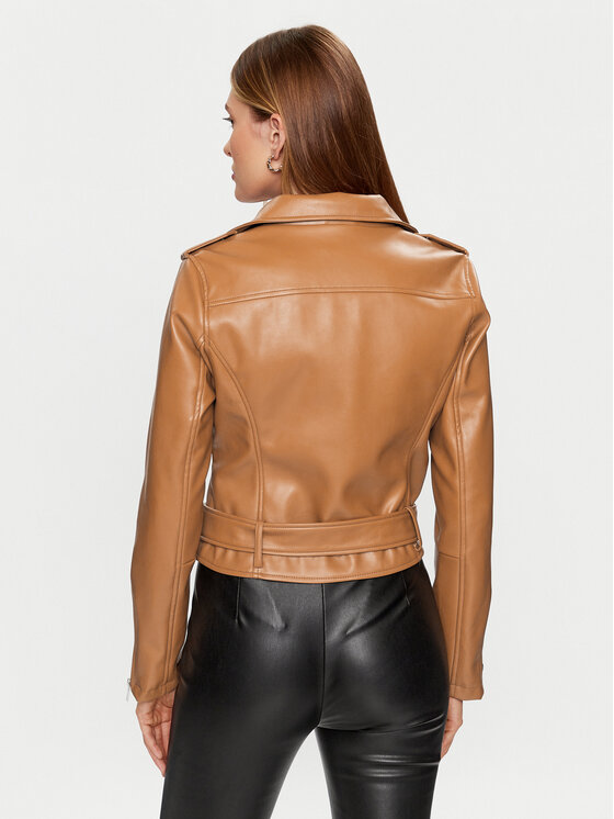 Glamorous Glamorous Jakna od imitacije kože RL0522C Smeđa Regular Fit