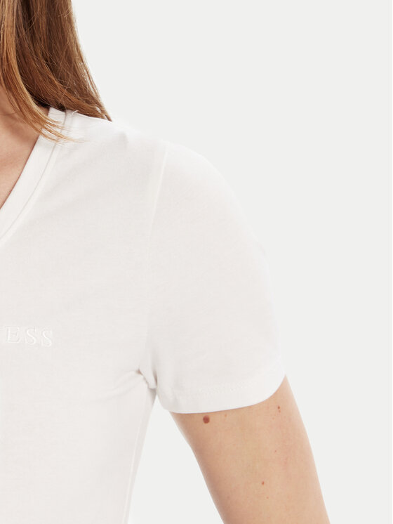 Guess Guess Tricou O5RI02 KBBU1 Alb Regular Fit