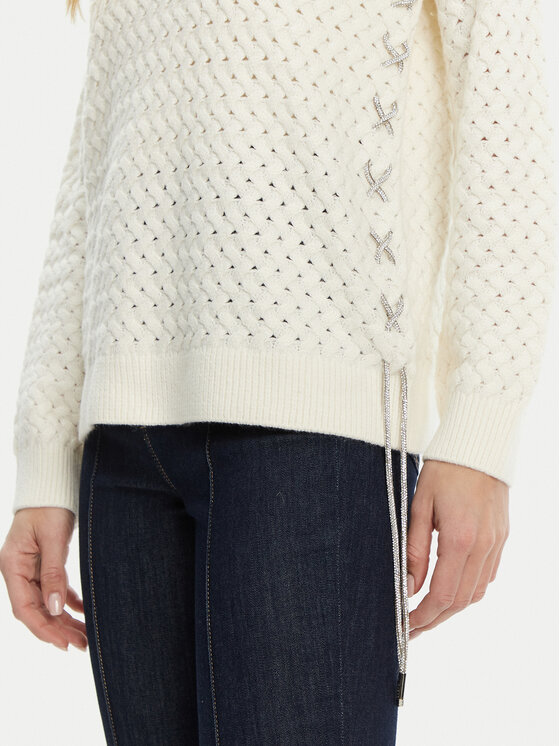 Guess Guess Sweter W5RR13 Z3KY0 Écru Regular Fit