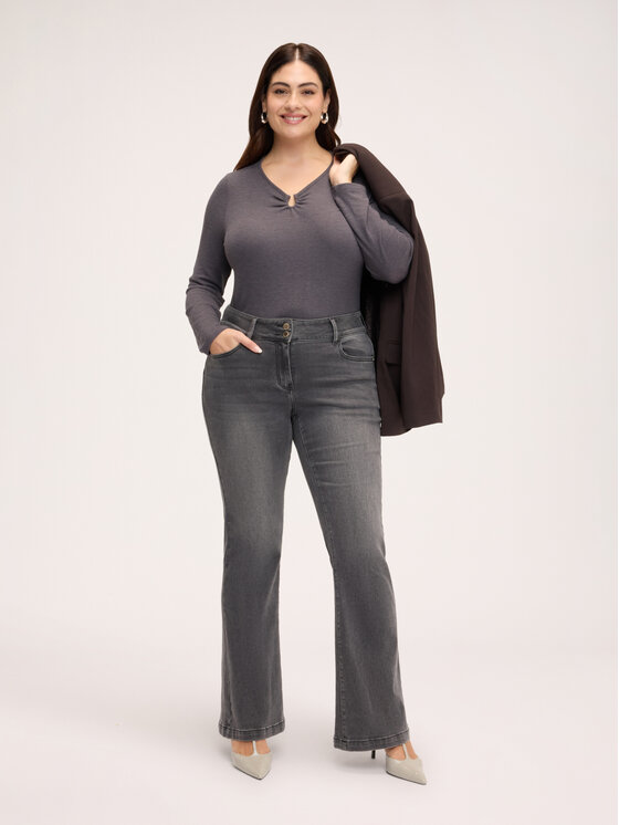 Fiorella Rubino Fiorella Rubino T-Shirt G02BL009653N023 Szary Regular Fit