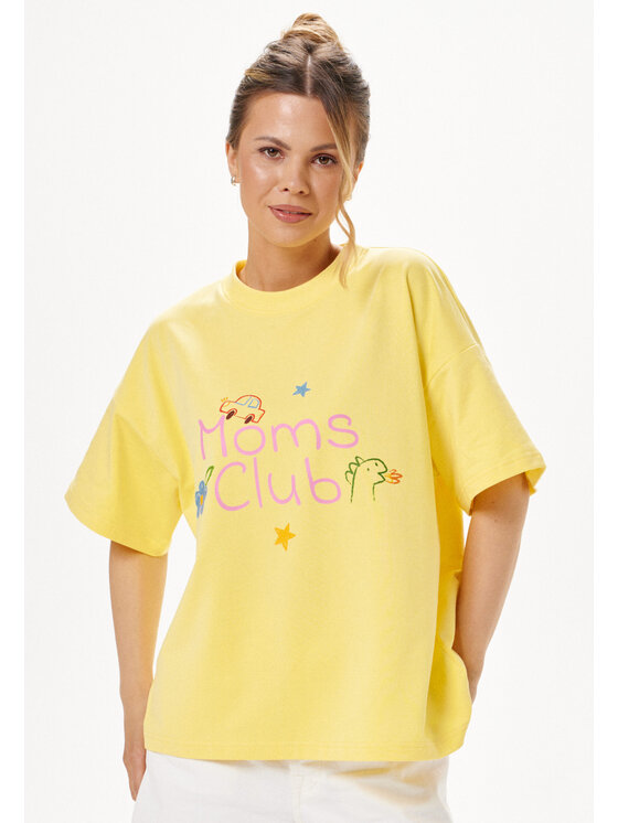 Mirons Mirons T-Shirt Print Żółty Regular Fit