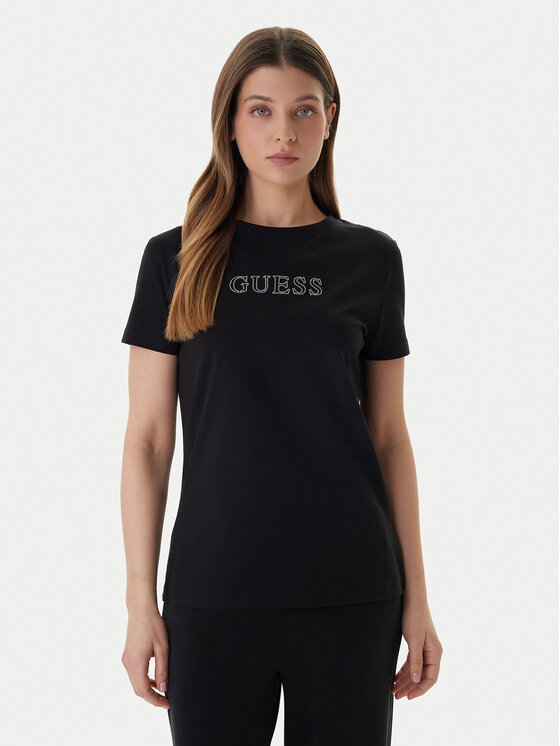Guess Guess Tricou V3BI11 J1314 Negru Regular Fit