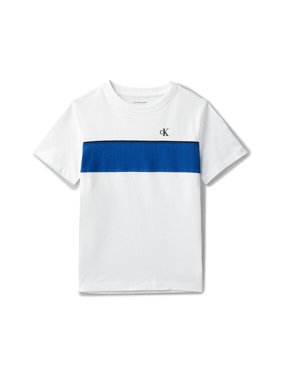 Calvin Klein Jeans Calvin Klein Jeans Tričko Panel Colorblock IB0IB02609 Biela Regular Fit