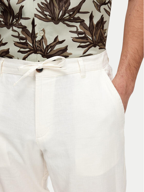 Selected Homme Selected Homme Chino kalhoty 16087636 Bílá Slim Tapered Fit