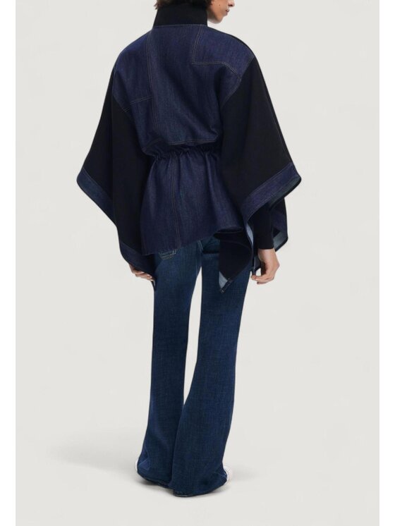 Desigual Desigual Κάπα PONCHO_DENIM ALDAMA Μαύρο Casual Fit