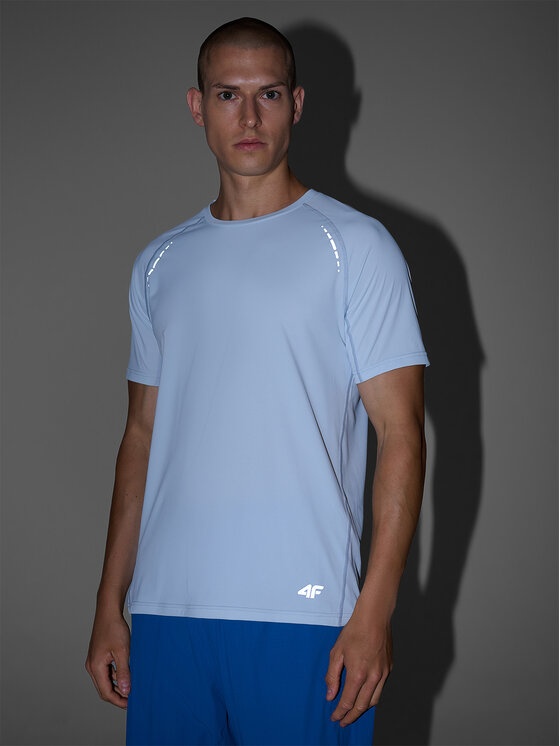 4F 4F Koszulka techniczna TRAIL RUNNING Niebieski jasny Regular Fit