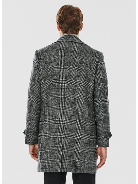 Pako Lorente Pako Lorente Płaszcz P24WF-7X-003 Szary Classic Fit