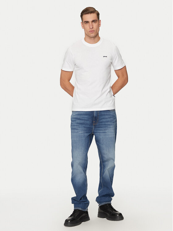 SCHOTT N.Y.C. SCHOTT N.Y.C. T-krekls TSCLAWS1 Balts Regular Fit
