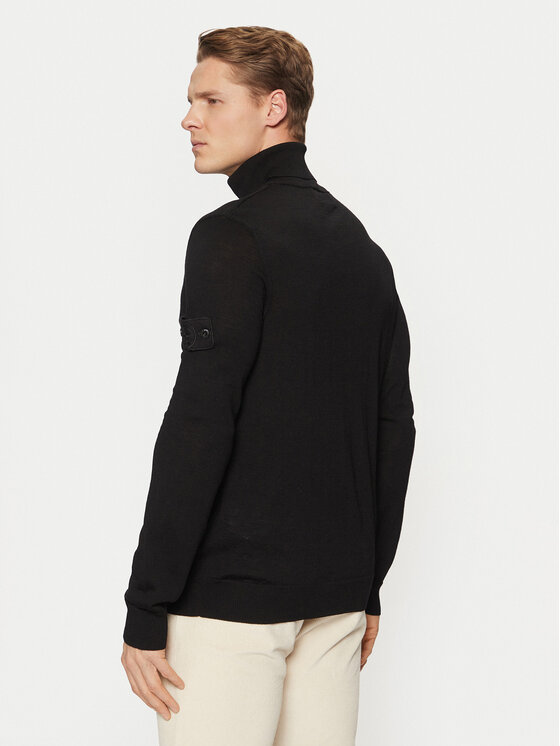 Stone Island Stone Island Rollkragenpullover 8115565FC Schwarz Regular Fit