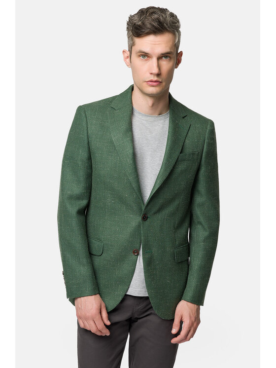 Lancerto Lancerto Marynarka Sintra MA099123000001 Zielony Slim Fit