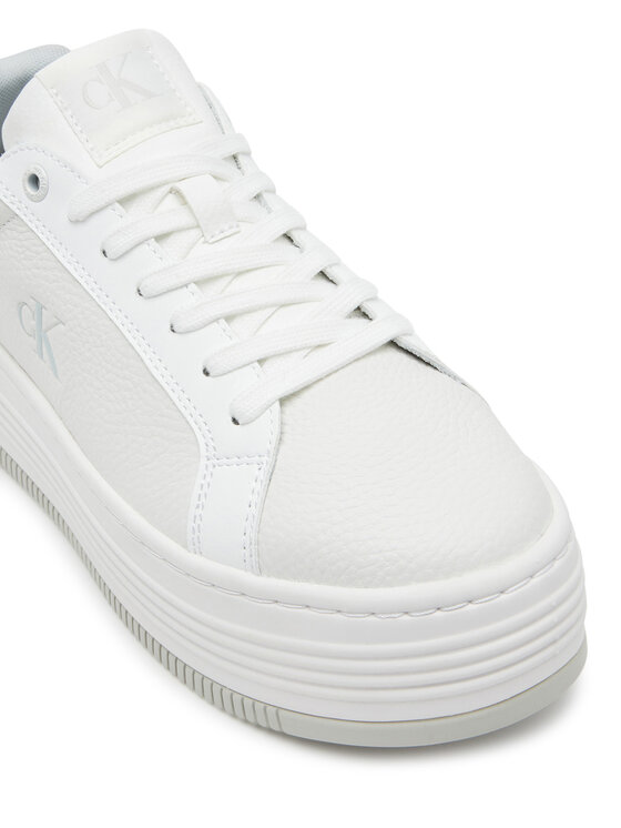 Calvin Klein Jeans Calvin Klein Jeans Sneakersy Bold Flatf Low Lace Mg YW0YW01766 Bílá