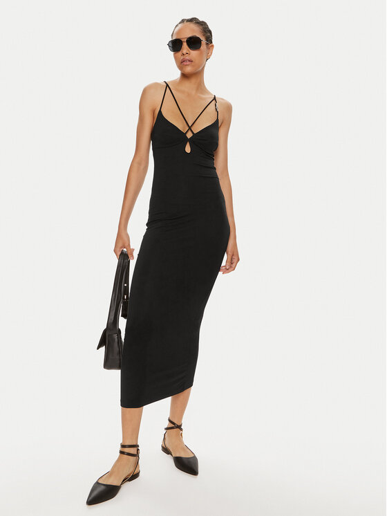 HUGO Hugo Koktel haljina Nandrea 50514052 Crna Slim Fit