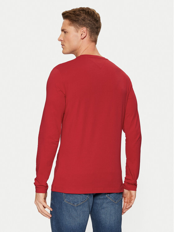 Red tommy hilfiger long sleeve discount