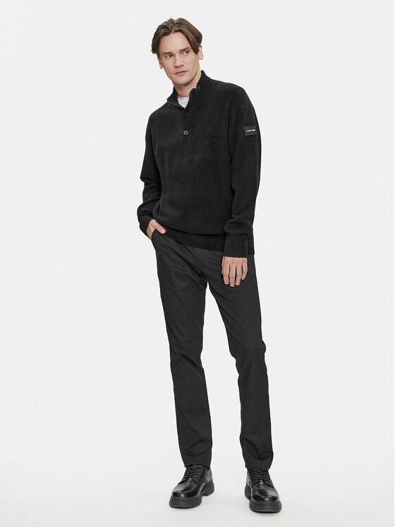 Calvin Klein Calvin Klein Sweter K10K111960 Czarny Regular Fit