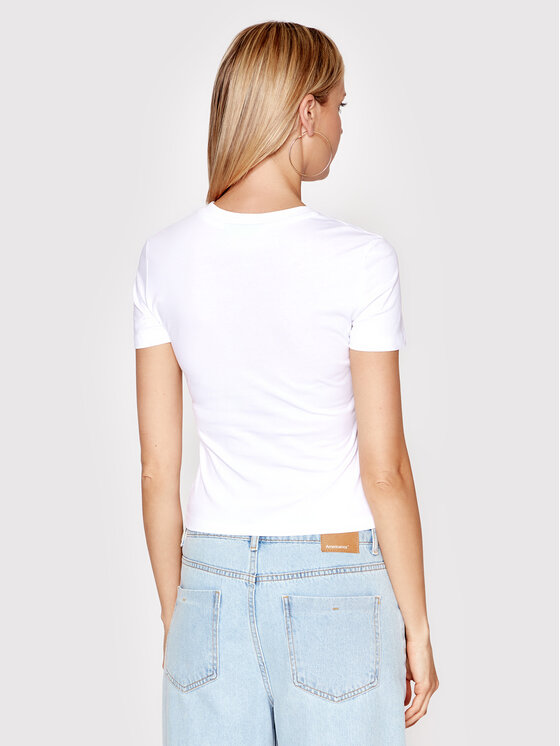 Chiara Ferragni Chiara Ferragni T-Shirt 72CBHT05 Biały Slim Fit