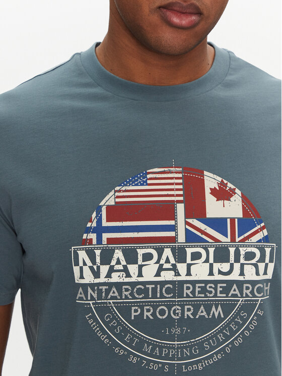 Napapijri Napapijri Marškinėliai S-Turin NP0A4HQG Mėlyna Regular Fit