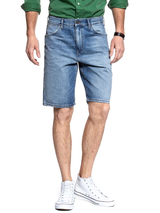 Wrangler Wrangler Szorty jeansowe DENIM SHORT Niebieski Regular Fit